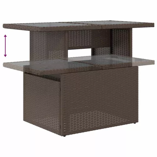 Kerti Kanapé Szett 8 pcs Barna és krémszínű 100 x 55 x 73 cm