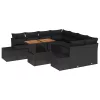 Kert étkező szett 9 pcs Fekete és Barna 100 x 55 x 73 cm