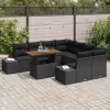 Kert étkező szett 9 pcs Fekete és Barna 100 x 55 x 73 cm