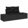 Kert étkező szett 9 pcs Fekete és Barna 100 x 55 x 73 cm