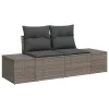 Kerti Kanapé Szett 11 pcs Szürke és Barna 100 x 55 x 73 cm