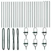 Kerítésoszlop Egyéb 26 pcs Zöld 3.2 x 3.2 x 190 cm Acél