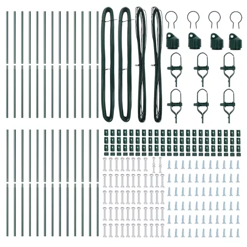 Kerítésoszlop Egyéb 26 pcs Zöld 3.2 x 3.2 x 190 cm Acél