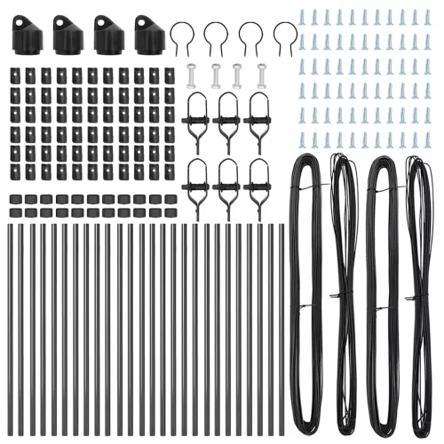 Kerítésoszlop Egyéb 26 pcs Szürke 3.2 x 3.2 x 80 cm Acél