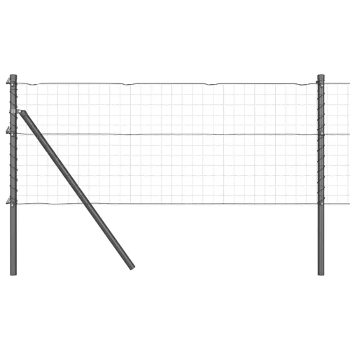 Kerítésoszlop Egyéb 26 pcs Szürke 3.2 x 3.2 x 120 cm Acél