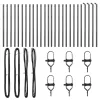Kerítésoszlop Egyéb 26 pcs Szürke 3.2 x 3.2 x 120 cm Acél