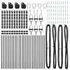 Kerítésoszlop Egyéb 26 pcs Szürke 3.2 x 3.2 x 120 cm Acél