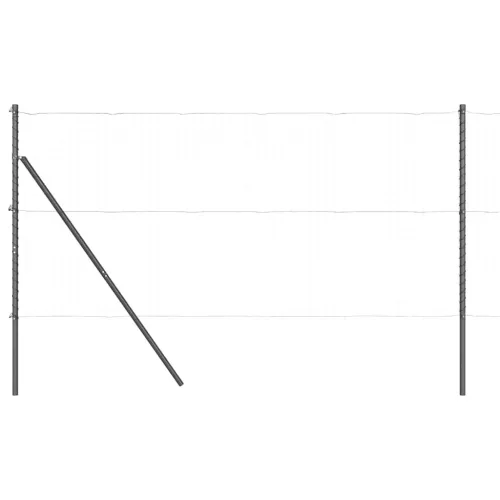 Kerítésoszlop Egyéb 26 pcs Szürke 3.2 x 3.2 x 170 cm Acél