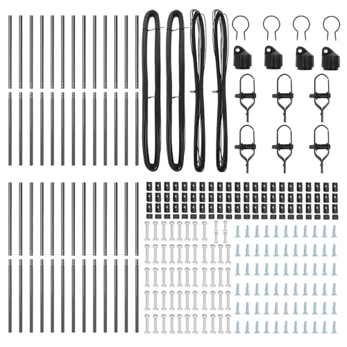 Kerítésoszlop Egyéb 26 pcs Szürke 3.2 x 3.2 x 190 cm Acél