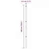 Kerítésoszlop Egyéb 26 pcs Szürke 3.2 x 3.2 x 190 cm Acél