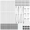 Kerítésoszlop Egyéb 52 pcs Ezüst 3.2 x 3.2 x 100 cm Acél
