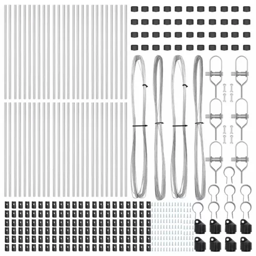 Kerítésoszlop Egyéb 52 pcs Ezüst 3.2 x 3.2 x 100 cm Acél