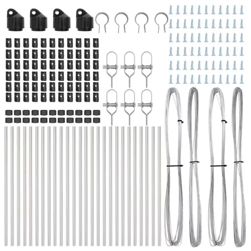 Kerítésoszlop Egyéb 26 pcs Ezüst 3.2 x 3.2 x 120 cm Acél