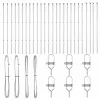 Kerítésoszlop Egyéb 26 pcs Ezüst 3.2 x 3.2 x 200 cm Acél
