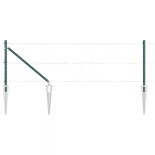 Kerítésoszlop Egyéb 26 pcs Ezüst 3.2 x 3.2 x 60 cm Acél