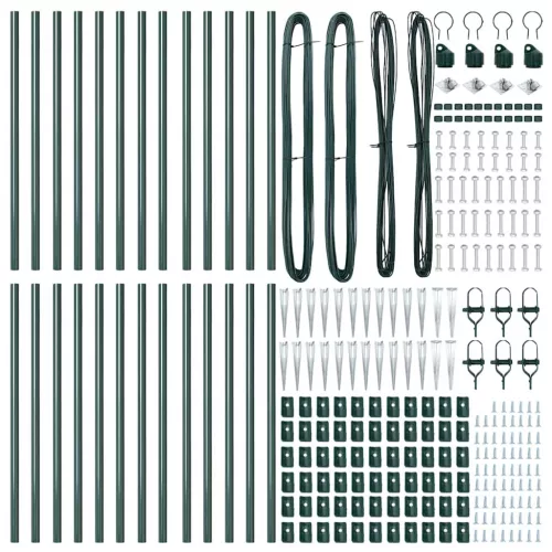 Kerítésoszlop Egyéb 26 pcs Ezüst 3.2 x 3.2 x 60 cm Acél