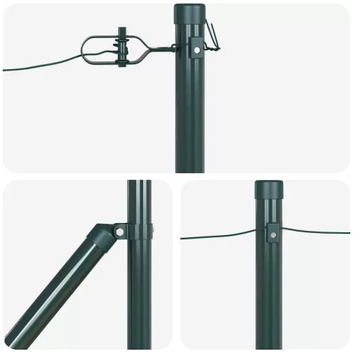 Kerítésoszlop Egyéb 26 pcs Ezüst 3.2 x 3.2 x 60 cm Acél