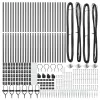 Kerítésoszlop Egyéb 26 pcs Ezüst 3.2 x 3.2 x 170 cm Acél