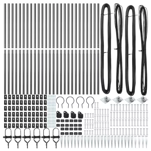 Kerítésoszlop Egyéb 26 pcs Ezüst 3.2 x 3.2 x 170 cm Acél