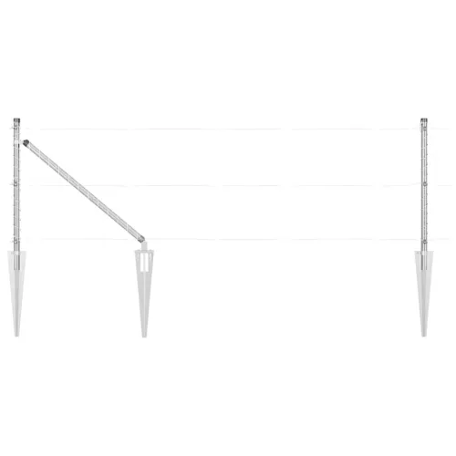 Kerítésoszlop Egyéb 26 pcs Ezüst 3.2 x 3.2 x 60 cm Acél
