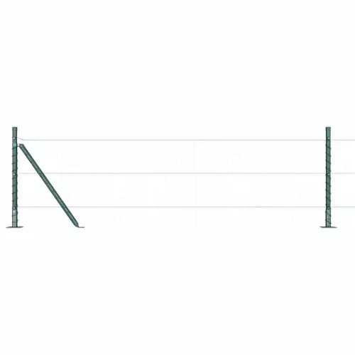 Kerítésoszlop Egyéb 26 pcs Ezüst 3.2 x 3.2 x 70 cm Acél