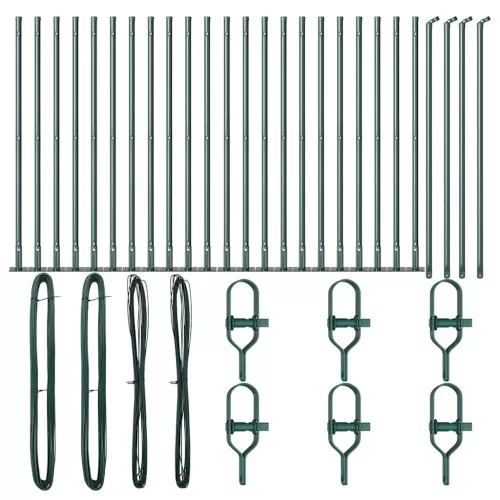 Kerítésoszlop Egyéb 26 pcs Ezüst 3.2 x 3.2 x 70 cm Acél