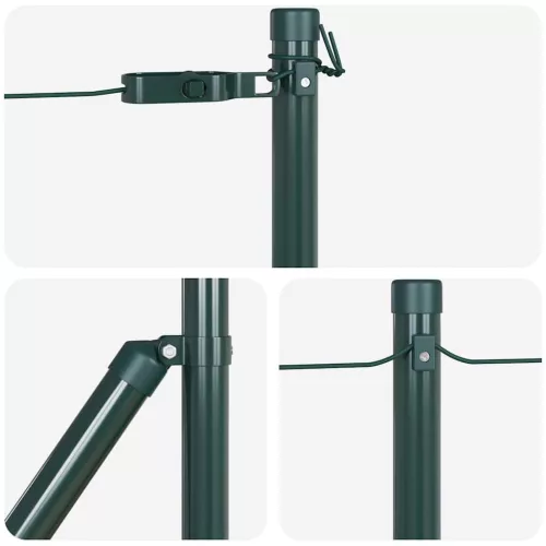 Kerítésoszlop Egyéb 26 pcs Ezüst 3.2 x 3.2 x 70 cm Acél