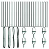 Kerítésoszlop Egyéb 26 pcs Ezüst 3.2 x 3.2 x 110 cm Acél