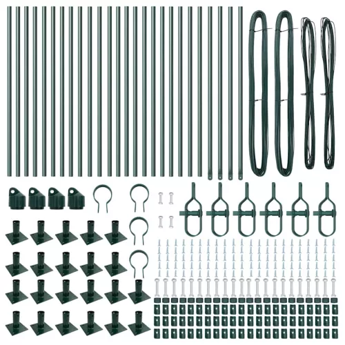 Kerítésoszlop Egyéb 26 pcs Ezüst 3.2 x 3.2 x 110 cm Acél