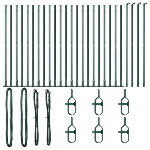 Kerítésoszlop Egyéb 26 pcs Ezüst 3.2 x 3.2 x 68.5 cm Acél