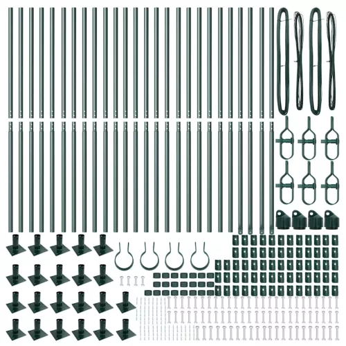 Kerítésoszlop Egyéb 26 pcs Ezüst 3.2 x 3.2 x 68.5 cm Acél