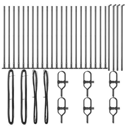 Kerítésoszlop Egyéb 26 pcs Ezüst 3.2 x 3.2 x 70 cm Acél