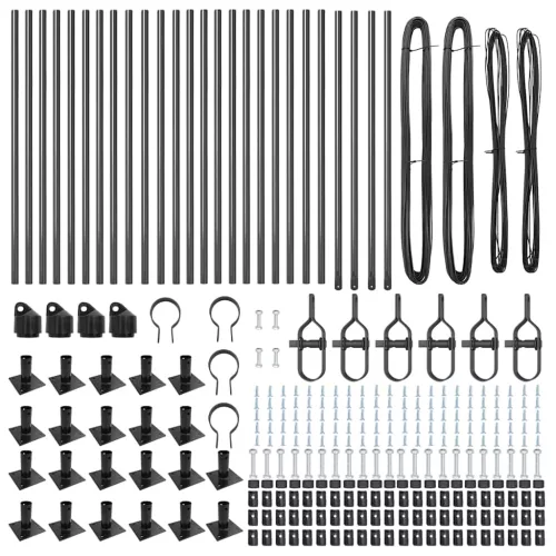 Kerítésoszlop Egyéb 26 pcs Ezüst 3.2 x 3.2 x 70 cm Acél