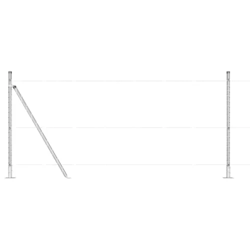 Kerítésoszlop Egyéb 26 pcs Ezüst 3.2 x 3.2 x 110 cm Acél