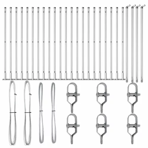 Kerítésoszlop Egyéb 26 pcs Ezüst 3.2 x 3.2 x 110 cm Acél