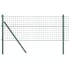 Kerítés oszlopokkal Zöld 0.8 x 10 m Acél