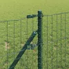 Kerítés oszlopokkal Zöld 0.8 x 10 m Acél