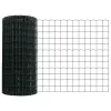 Kerítés oszlopokkal Zöld 0.8 x 10 m Acél