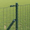 Kerítés oszlopokkal Zöld 1 x 10 m Acél