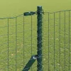 Kerítés oszlopokkal Zöld 1.6 x 10 m Acél