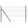 Kerítés oszlopokkal Zöld 0.8 x 25 m Acél