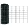 Kerítés oszlopokkal Zöld 0.8 x 25 m Acél