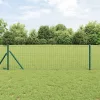 Kerítés oszlopokkal Zöld 0,6 x 25 m Acél