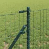 Kerítés oszlopokkal Zöld 0,6 x 25 m Acél