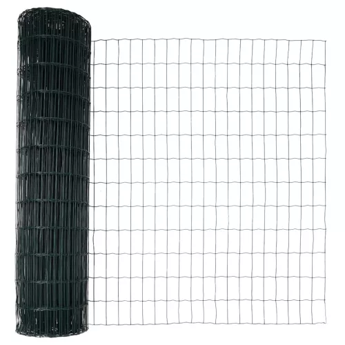 Kerítés oszlopokkal Zöld 1.2 x 25 m Acél