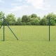 Kerítés oszlopokkal Zöld 1 x 25 m Acél