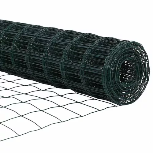 Kerítés oszlopokkal Zöld 1 x 25 m Acél