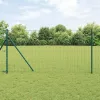 Kerítés oszlopokkal Zöld 1 x 25 m Acél