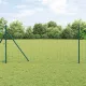 Kerítés oszlopokkal Zöld 1 x 25 m Acél