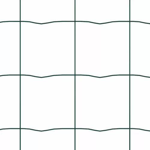 Kerítés oszlopokkal Zöld 1 x 25 m Acél